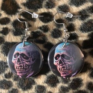 Don Post Skull Halloween Mask Earrings